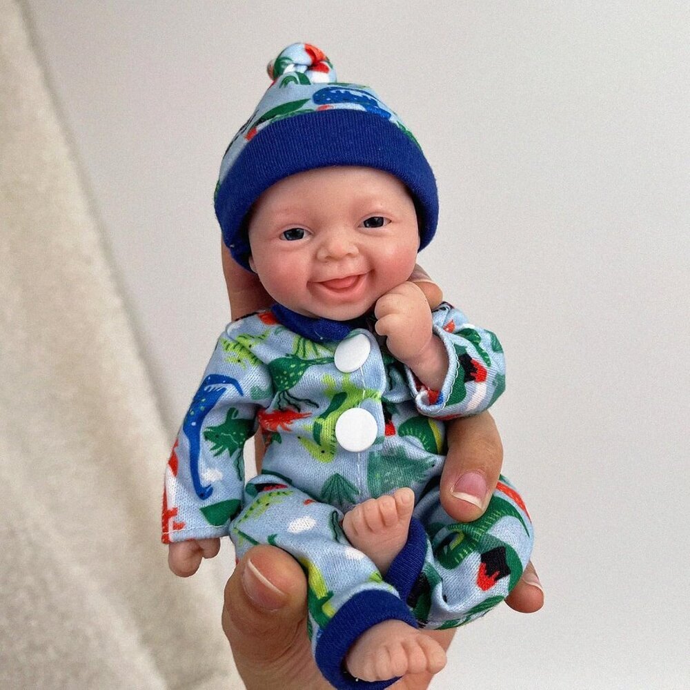 7" Inch Girl Silicone Full Body Soft Mini Realistic Real Life Tiny Baby Doll